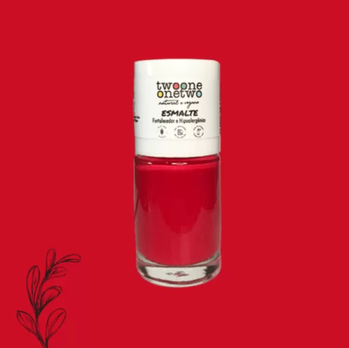 Esmalte Hipoalergênico Fortalecedor 10ml Poppy Red - Twoone Onetwo - Imagem 2