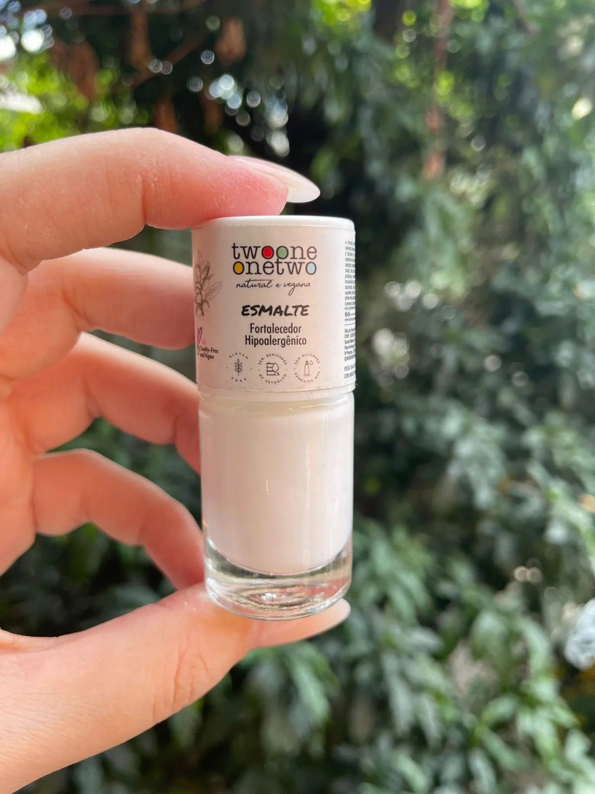 Esmalte Hipoalergênico Fortalecedor 10ml Bright White - Twoone Onetwo