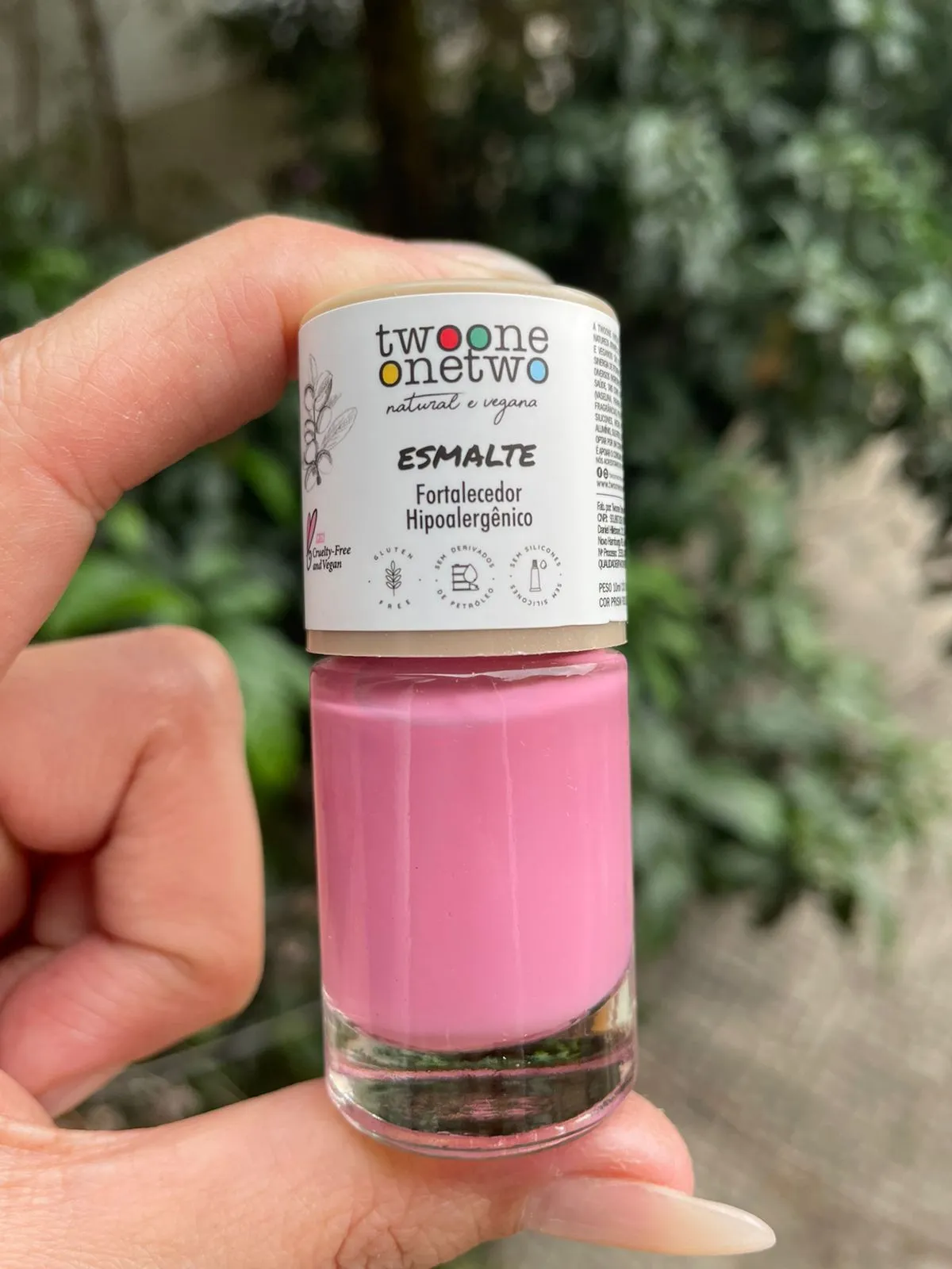 Esmalte Hipoalergênico Fortalecedor 10ml Fuchsia Pink - Twoone Onetwo