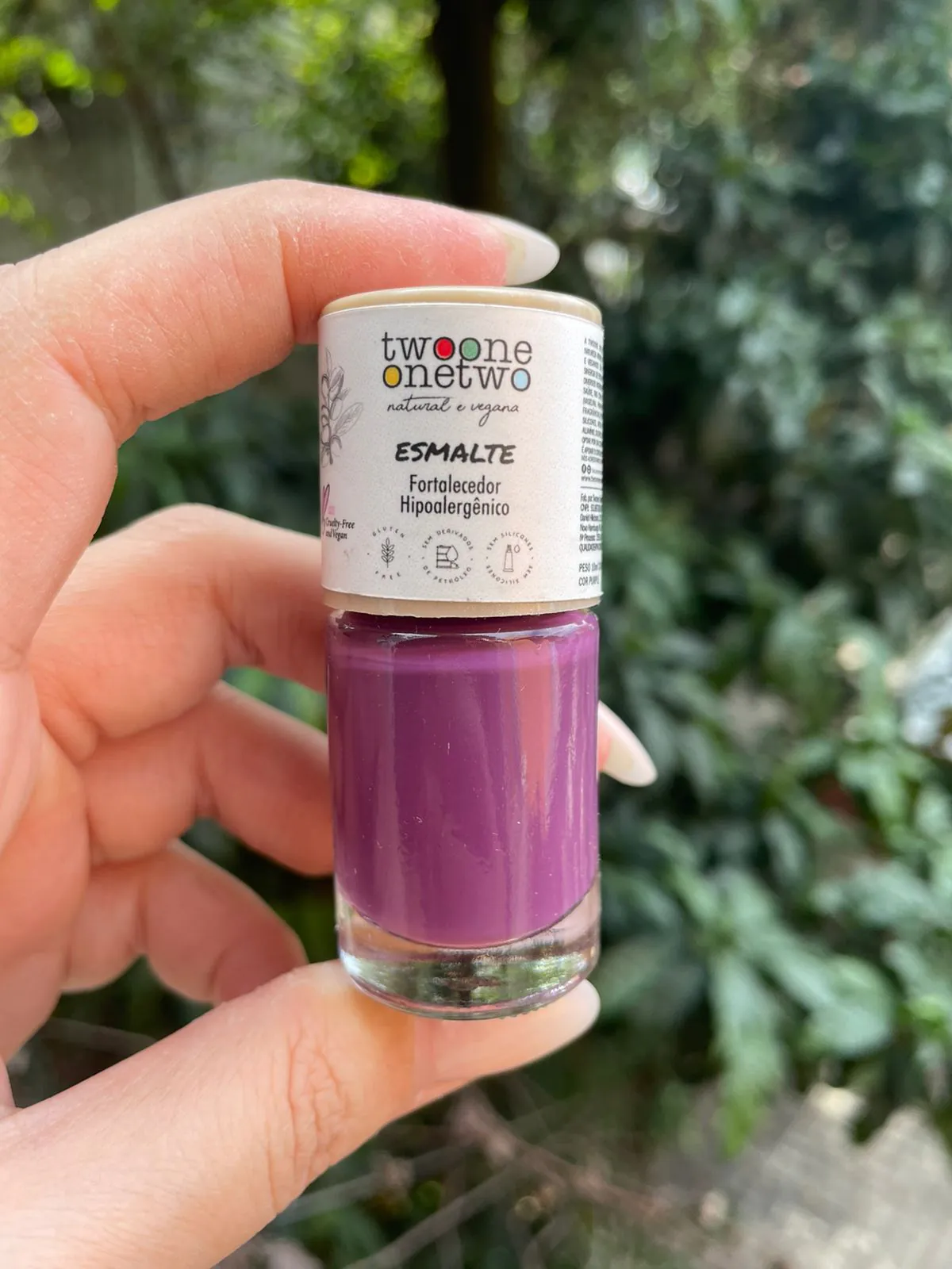 Esmalte Hipoalergênico Fortalecedor 10ml Purple - Twoone Onetwo