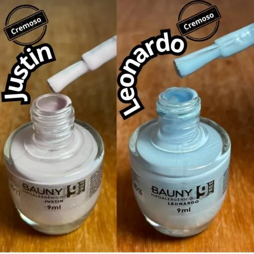 Kit promocional 5 Esmaltes Hipoalergênicos 9Free + 1 Base de Tratamento + Top Coat Extra Brilho - Bauny - Image 11