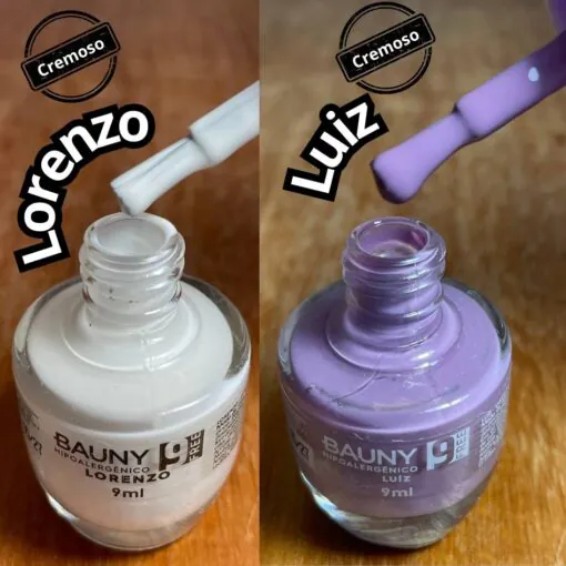 Kit promocional 5 Esmaltes Hipoalergênicos 9Free + 1 Base de Tratamento + Top Coat Extra Brilho - Bauny - Image 12