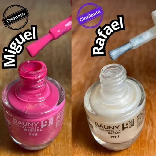 Kit promocional 5 Esmaltes Hipoalergênicos 9Free + 1 Base de Tratamento + Top Coat Extra Brilho - Bauny - Image 14