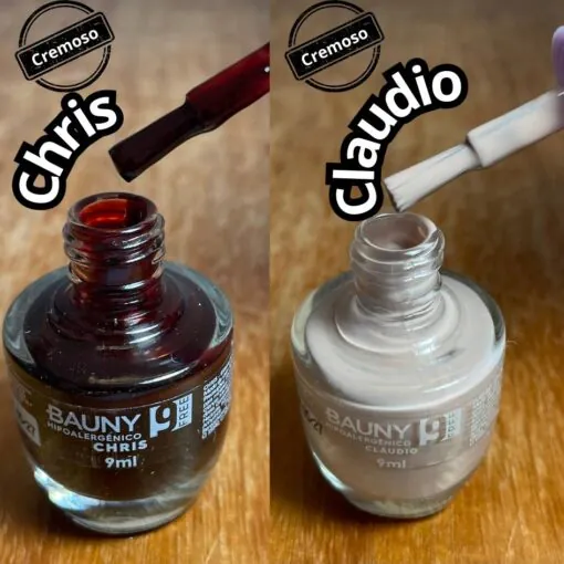 Kit promocional 5 Esmaltes Hipoalergênicos 9Free + 1 Base de Tratamento + Top Coat Extra Brilho - Bauny - Image 5
