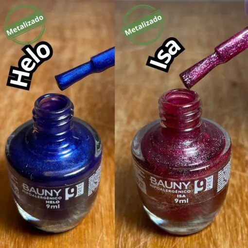 Kit promocional 5 Esmaltes Hipoalergênicos 9Free + 1 Base de Tratamento + Top Coat Extra Brilho - Bauny - Image 9