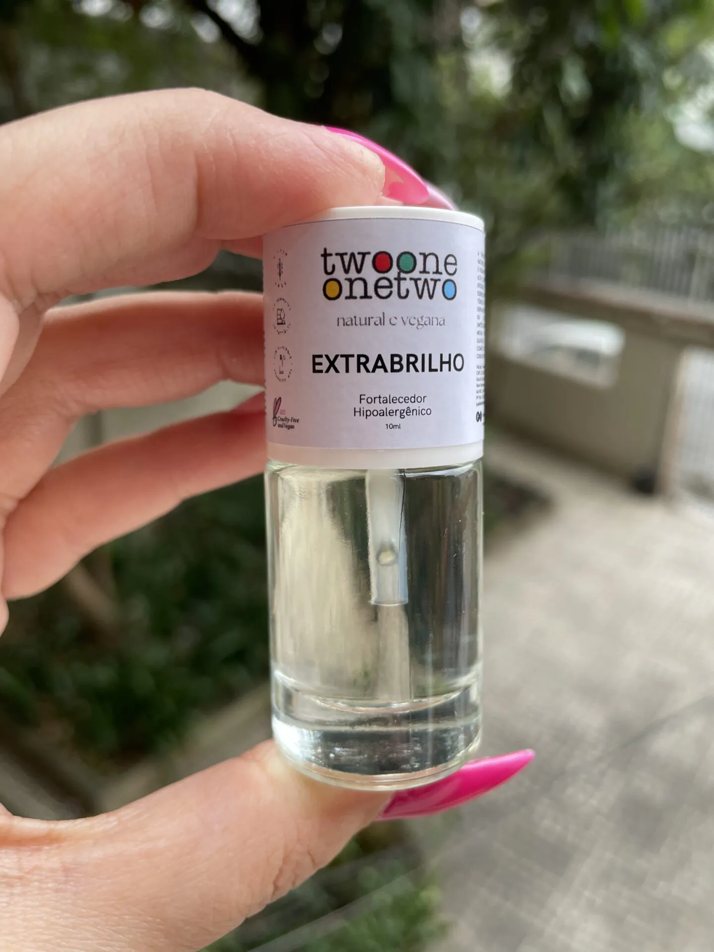 Esmalte Hipoalergênico Tratamento Top Coat Extra Brilho 10ml - Twoone Onetwo